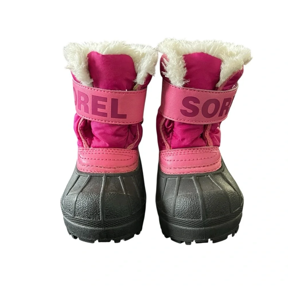 SOREL Snow Commander Toddler Boot in Tropic Pink, Deep Blush